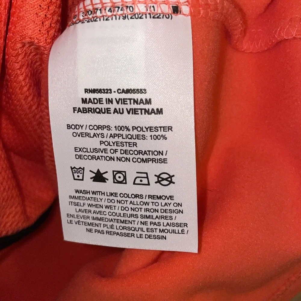 Nike Therma Fit Victory Orange Full Zip Medium Men’s Golf Vest with Black
